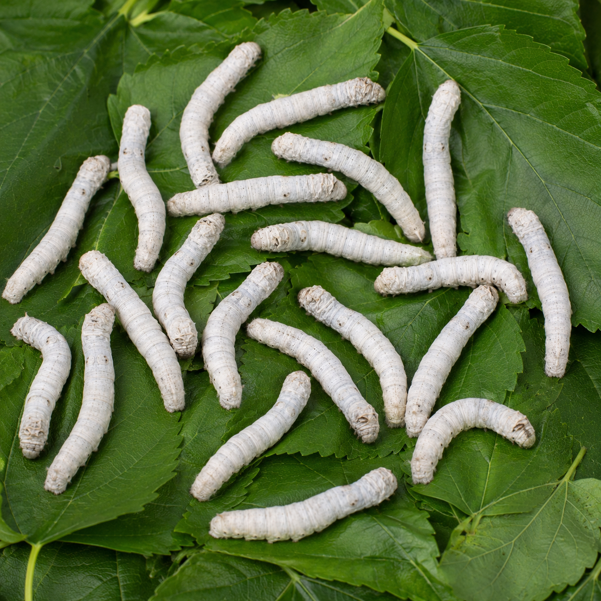 50 Baby Silkworms